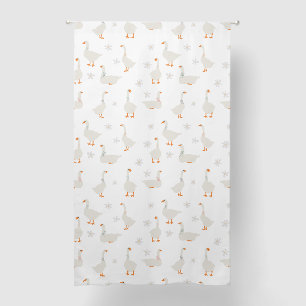 Cute Hand Drawn Goose & Daisies Baby Nursery Blackout Curtains