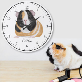 Cute Hand-Drawn Guinea Pig Clock