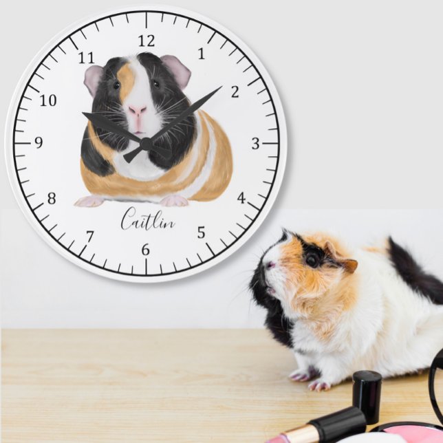 Cute Hand-Drawn Guinea Pig Clock (Creator Uploaded)
