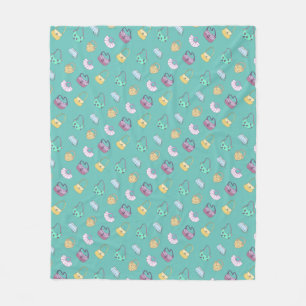 Cute Hand Drawn Handbags Doodles Pattern Teal Fleece Blanket