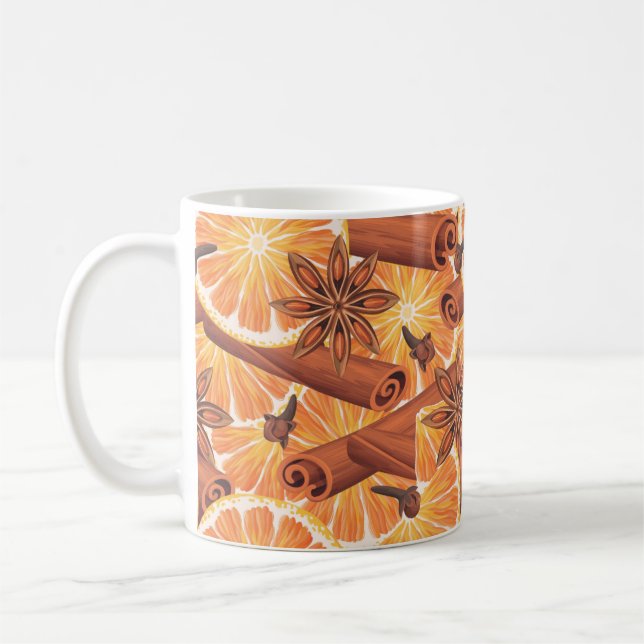 Cute Hand Drawn Lemon Slices Coffee Mug (Left)