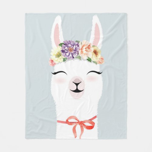 Cute Hand Drawn Llama  Gift For Hand Drawn Llama Fleece Blanket