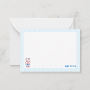 Cute Hand Drawn Lobster Note Card