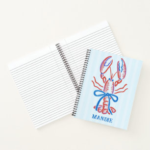 Cute Hand Drawn Lobster Notebook
