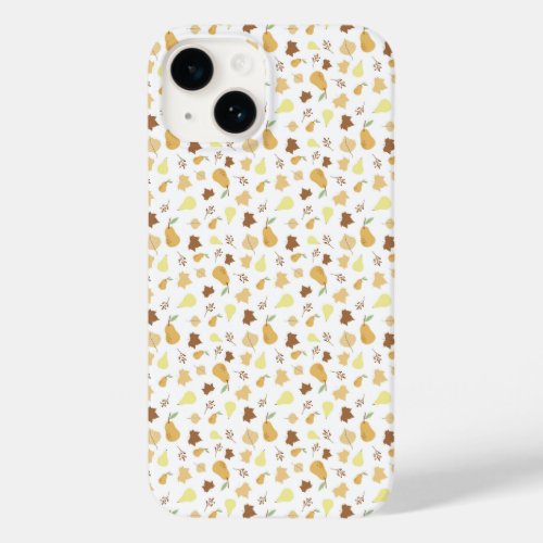 cute hand drawn maple leaves and autumn fruits  Case_Mate iPhone 14 case