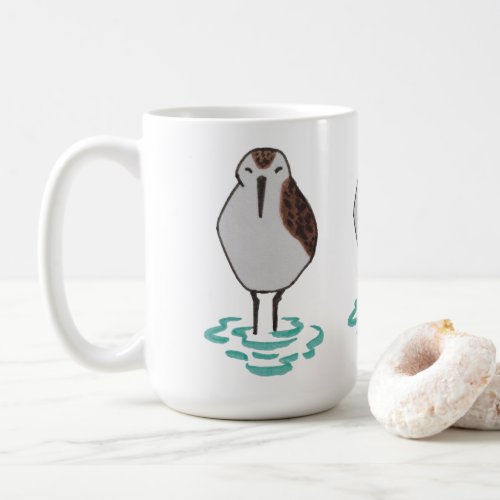 Cute Hand_drawn Ocean Bird Coastal Sandpiper Coffee Mug