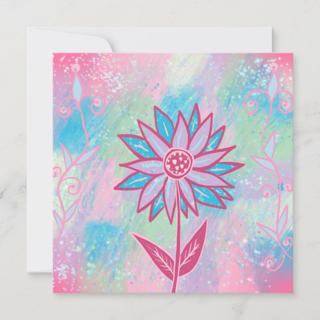 Cute Hand-drawn Pastel Flower (Front)