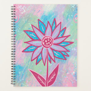 Cute Hand-drawn Pastel Flower Planner