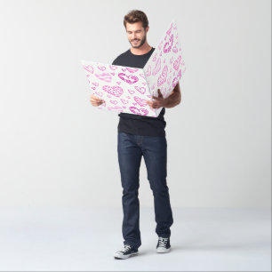 Cute Hand Drawn Pink Heart Valentine's Day Pattern Card