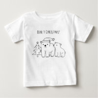 Cute Hand-Drawn Polar Bears Christmas Doodle