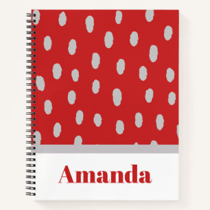Cute Hand Drawn Polka Dot Pattern Notebook