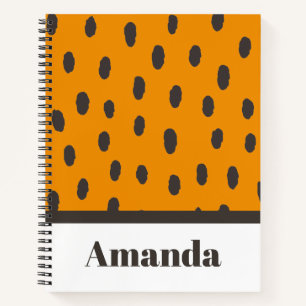 Cute Hand Drawn Polka Dot Pattern Notebook