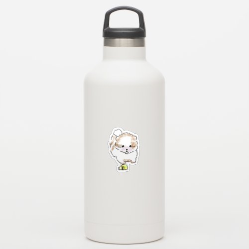 Cute Hand-Drawn Pomeranian Dog Art Sticker