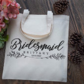 Cute Hand Drawn Round Leaves Canvas Tote Bag (Side)