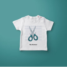 Cute Hand Drawn Scissors Name T-Shirt