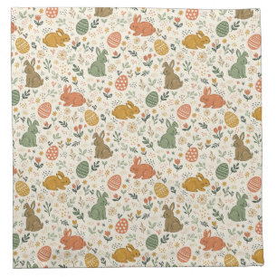Cute Hand Drawn Spring Bunnies Napkins