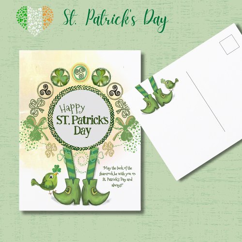 Cute Hand Drawn St.Patrick Day  Postcard