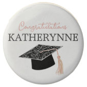 Cute Hand Drawn Style Girly Graduation Party Chocolate Covered Oreo (Front)