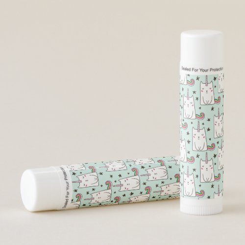 Cute Hand Drawn Unicorn Cat Pattern Lip Balm