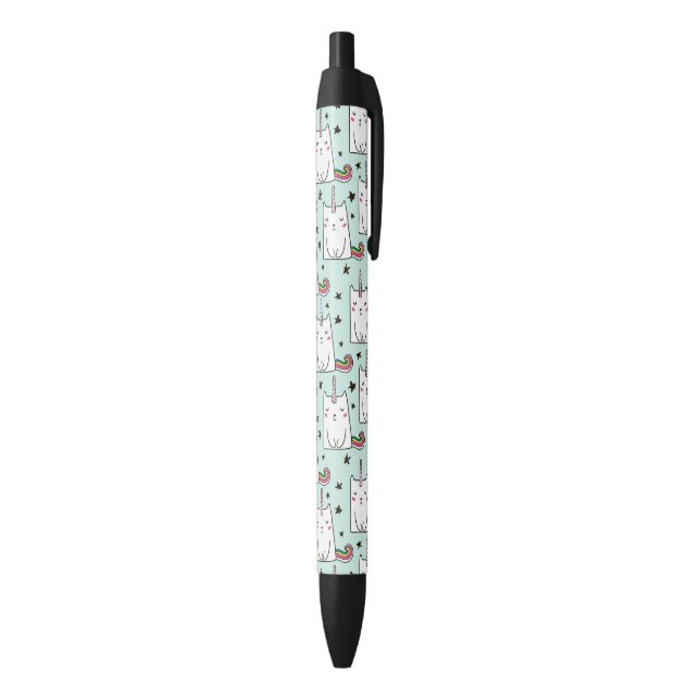 Cute Hand Drawn Unicorn Cat Pattern Pen (Bottom (Vertical))