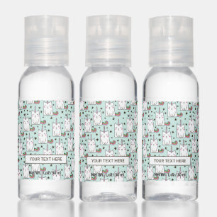 Cute Hand Drawn Unicorn Cat Pattern Sanitizer