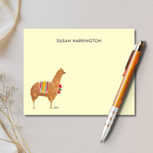 Cute Hand-Illustrated Llama Alpaca Personalized