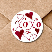 Cute Hand-Lettered XOXO Romantic Valentine's Day