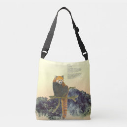 Cute Hand-Painted Red Panda Crossbody Bag