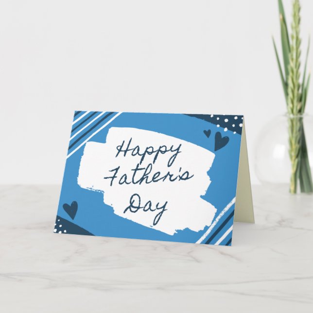 Cute Handdrawn Happy Father's Day Card (Front)