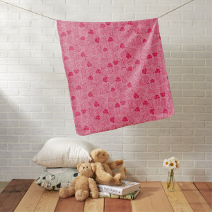 Cute handmade jelly fish pattern pink background baby blanket