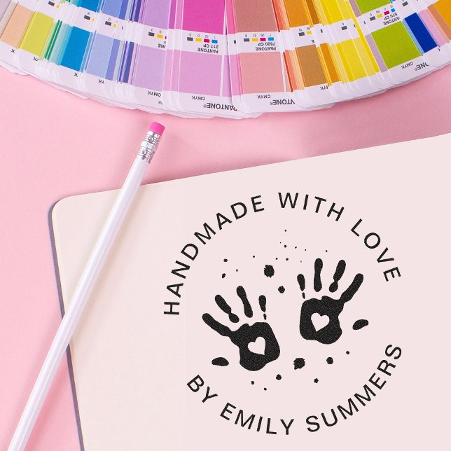 Cute Handmade Small Business or Kids Craft  Rubber Stamp (Creator Uploaded)