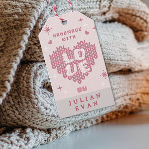 Cute Handmade With Love Crochet Care Instructions Gift Tags