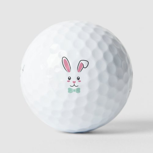 Cute Handsome Easter Bunny Ears Face Happy Easter Golf Balls