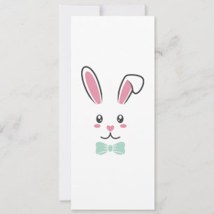 Cute Handsome Easter Bunny Ears Face Happy Easter Save The Date
