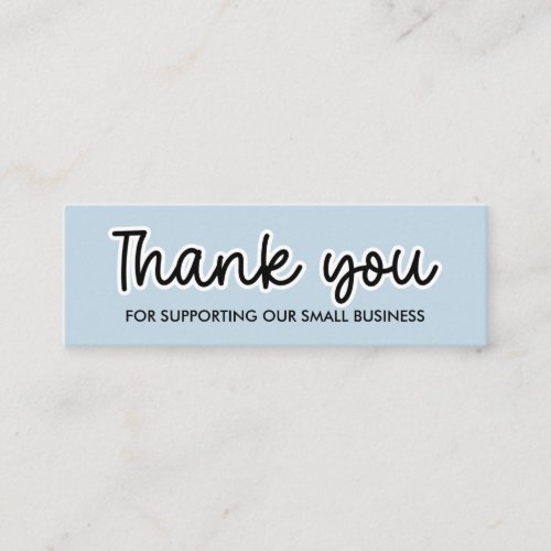 Cute Handwritten Business Thank you for your order Mini Business Card