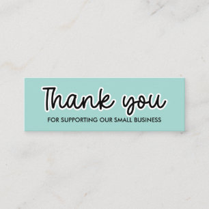 Cute Handwritten Business Thank you for your order Mini Business Card
