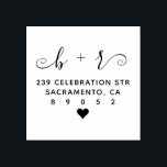 Cute Handwritten Initials Wedding Return Address Rubber Stamp<br><div class="desc">This cute wedding rubber stamp features handwritten initials with swirls and sans-serif typography return address with a heart at the bottom.</div>