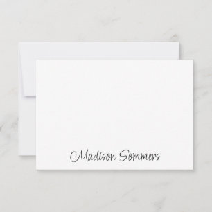 Cute Handwritten Script Name Note Card