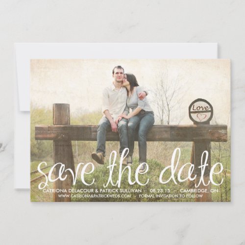 Cute Handwritten Script Save the Date Announcement