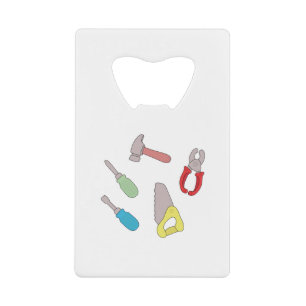 Cute Handyman Tools Credit Card Bottle Opener