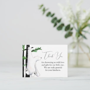 Cute Hanging Bear Thank You Note Card