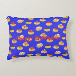 Cute Hannukah doughnut patterned Accent Pillow