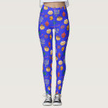 Cute Hannukah Patterned Leggings<br><div class="desc">Originally hand painted,  this cute Hannukah pattern will make everyone smile!</div>