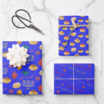 Cute Hannukah patterned Wrapping Paper Sheets<br><div class="desc">Originally hand painted motifs,  this Hannukah sheet set is sure to bring a smile to any recipient's face. Chag sameach! Please follow me on Instagram :)  https://www.instagram.com/deborahb.designs/</div>