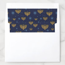 Cute Hanukkah Menorah + Star of David Pattern Envelope Liner
