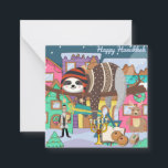Cute Hanukkah Sloth Note Card<br><div class="desc">Adorable Hanukkah Sloth</div>