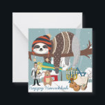 Cute Hanukkah Sloth Note Card<br><div class="desc">Adorable Hanukkah Sloth</div>