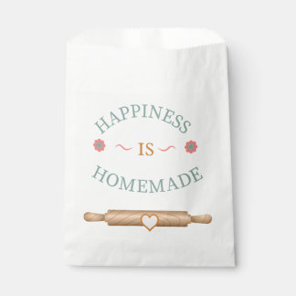 Cute Happiness Is Homemade Baking Quote Favor Bag