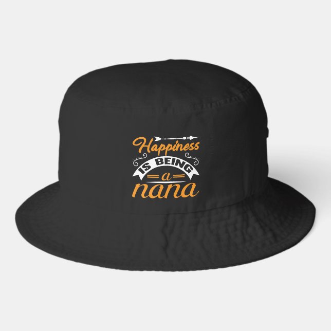 Cute happiness Nana word art  Bucket Hat (Front)