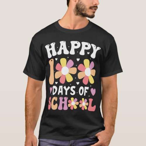 Cute Happy 100th Day of School Teacher Kids 100 Da T_Shirt